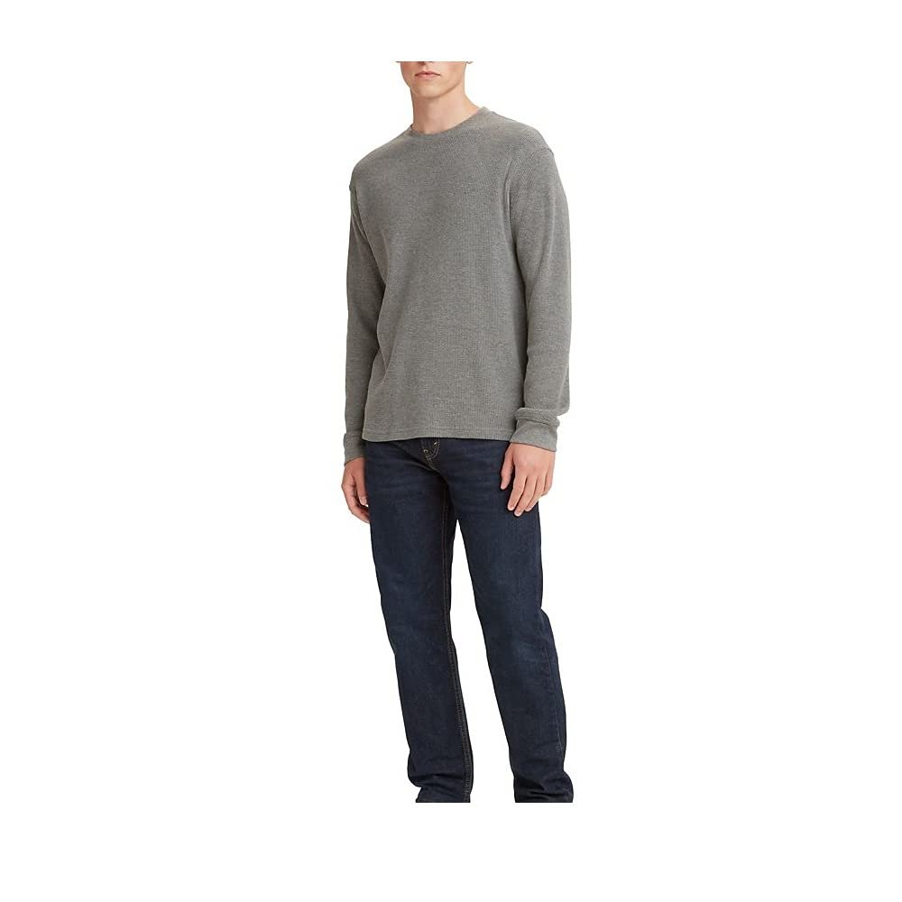 Levi's Men's Long Sleeve Relaxed Thermal, Chisel Grey Heather, Large