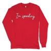I'm Speaking Long Sleeve T-Shirt Biden Harris 2020 Vice Presidential Debate Red X-Large view 1