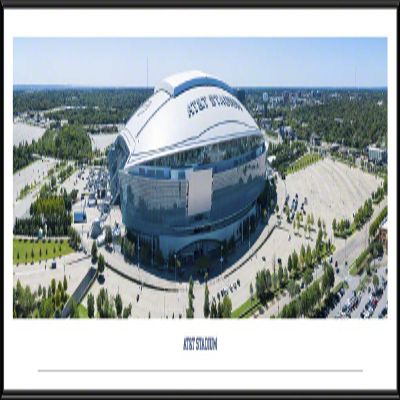 AT&T Stadium - 40.25x13.75-inch Standard Framed Print by Blakeway Panoramas