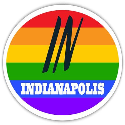 Indianapolis in Indiana Marion County Rainbow Pride Flag 6 Stripes Pride Flag Euro Decal Bumper Sticker 3M Vinyl 3" x 5"