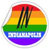 Indianapolis in Indiana Marion County Rainbow Pride Flag 6 Stripes Pride Flag Euro Decal Bumper Sticker 3M Vinyl 3" x 5" view 2