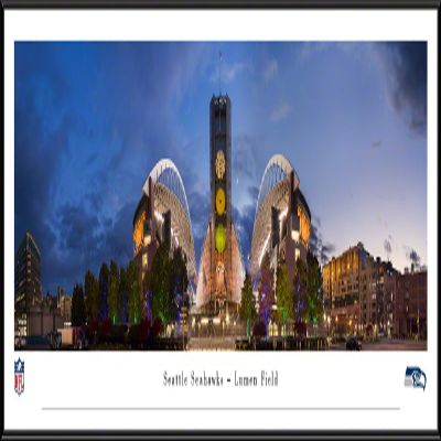 Lumen Field, Home of the Seattle Seahawks - 40.25x13.75-inch Standard Framed Print by Blakeway Panoramas
