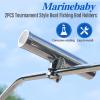 2PCS Tournament Style Boat Fishing Rod Holders, 316 Stainless Steel Clamp on 7/8" to 1" Rail, 360 Adjustable Fishing Rod Holder view 3