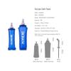 AONIJIE TPU Soft Folding Water Bottles Collapsible Flask for Hydration Pack for Running Hiking Cycling Climbing Pack of 2 (250ml with Straw -Pack of 2) view 4