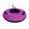 Rigma Snow Tube - Heavy Duty Snow Sleds | Hard Plastic Bottom, High Speed Tubes, Inflatable Snow Sled for Adults & Kids| Pink view 1