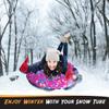 Rigma Snow Tube - Heavy Duty Snow Sleds | Hard Plastic Bottom, High Speed Tubes, Inflatable Snow Sled for Adults & Kids| Pink view 2