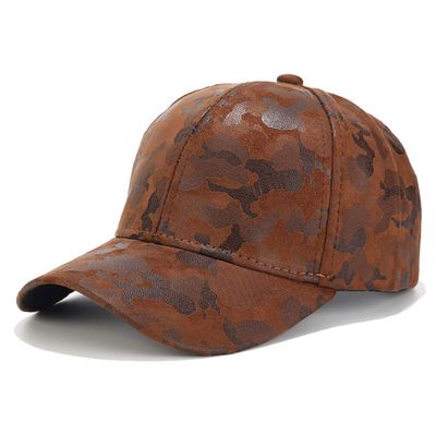 Men Women's Suede Camo Baseball Caps Adjustable Hunting Sports Black Camouflage Sun Visor Dad Trucker Hat (Brown Camo)