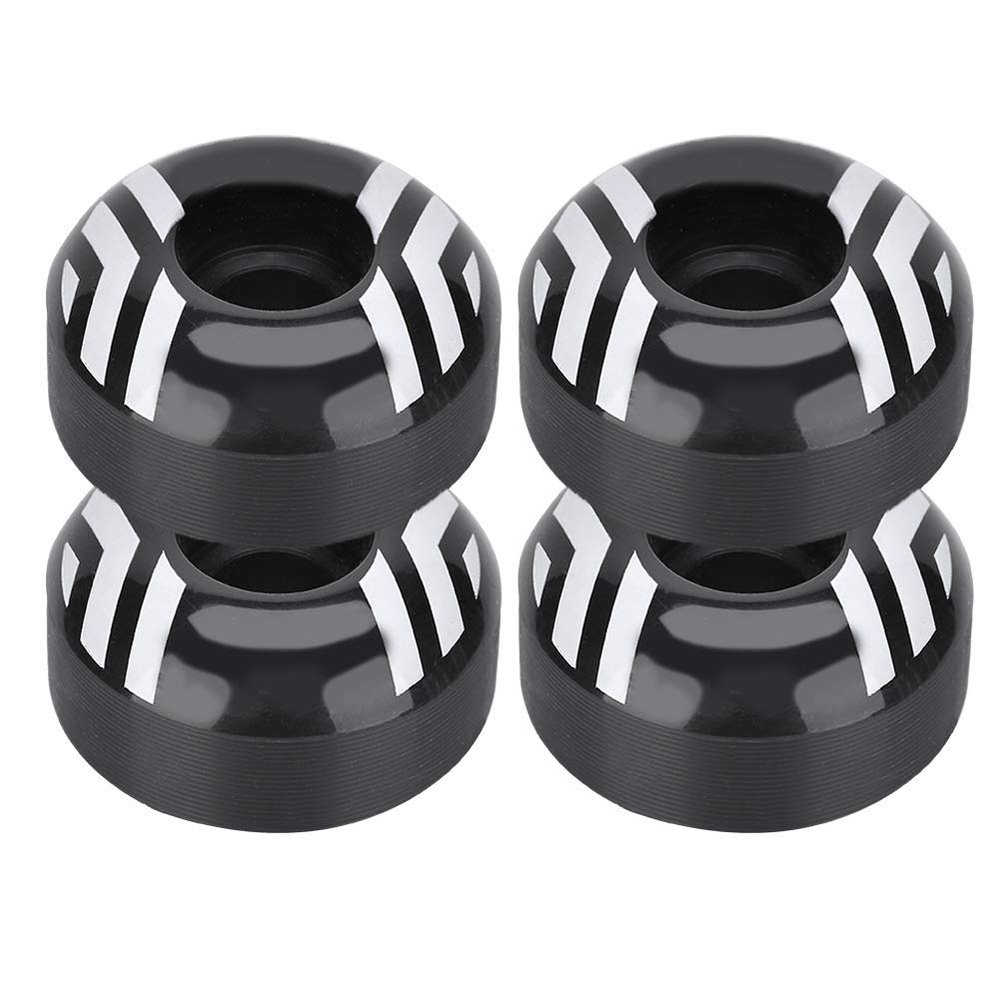 PU Children Skateboard Wheel Skateboard Replacement Wheels for Skateboard Pennyboard Waveboard Not Easy to Fall Off Or Deformation (Black)