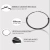 80MM Hoop Earrings 316L Stainless Steel Black Color Chunky Hoops Mesh Earrings for Women view 4
