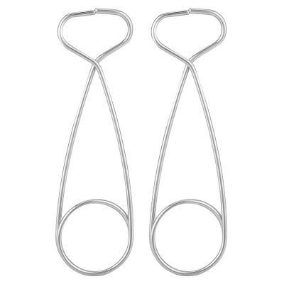 AYNEFY 2Pcs Stainless Steel Fish Mouth Jaw Spreaders Hanging Hook Rack for Cooker Water Bottle