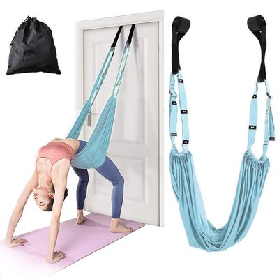 KimDaro Waist Back Leg Stretch Strap/Yoga Fitness Band, Leg Stretching Assist Trainer, Yoga Stretcher, Back Bend Split Inversion Strap for Fitness, Dance, Ballet, Gymnastics (Blue)