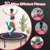 Mini Fitness Trampoline with Bungees  Stable & Quiet Rebounder for Adults, Perfect for Indoor & Outdoor Workouts view 3