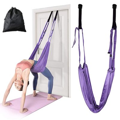 KimDaro Waist Back Leg Stretch Strap/Yoga Fitness Band, Leg Stretching Assist Trainer, Yoga Stretcher, Back Bend Split Inversion Strap for Fitness, Dance, Ballet, Gymnastics (Purple)