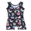 HOZIY Gymnastics Biketards for Girls Size 7-8 7/8 Years Old Black Unicorn Donuts Ice Cream view 2