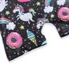 HOZIY Gymnastics Biketards for Girls Size 7-8 7/8 Years Old Black Unicorn Donuts Ice Cream view 4