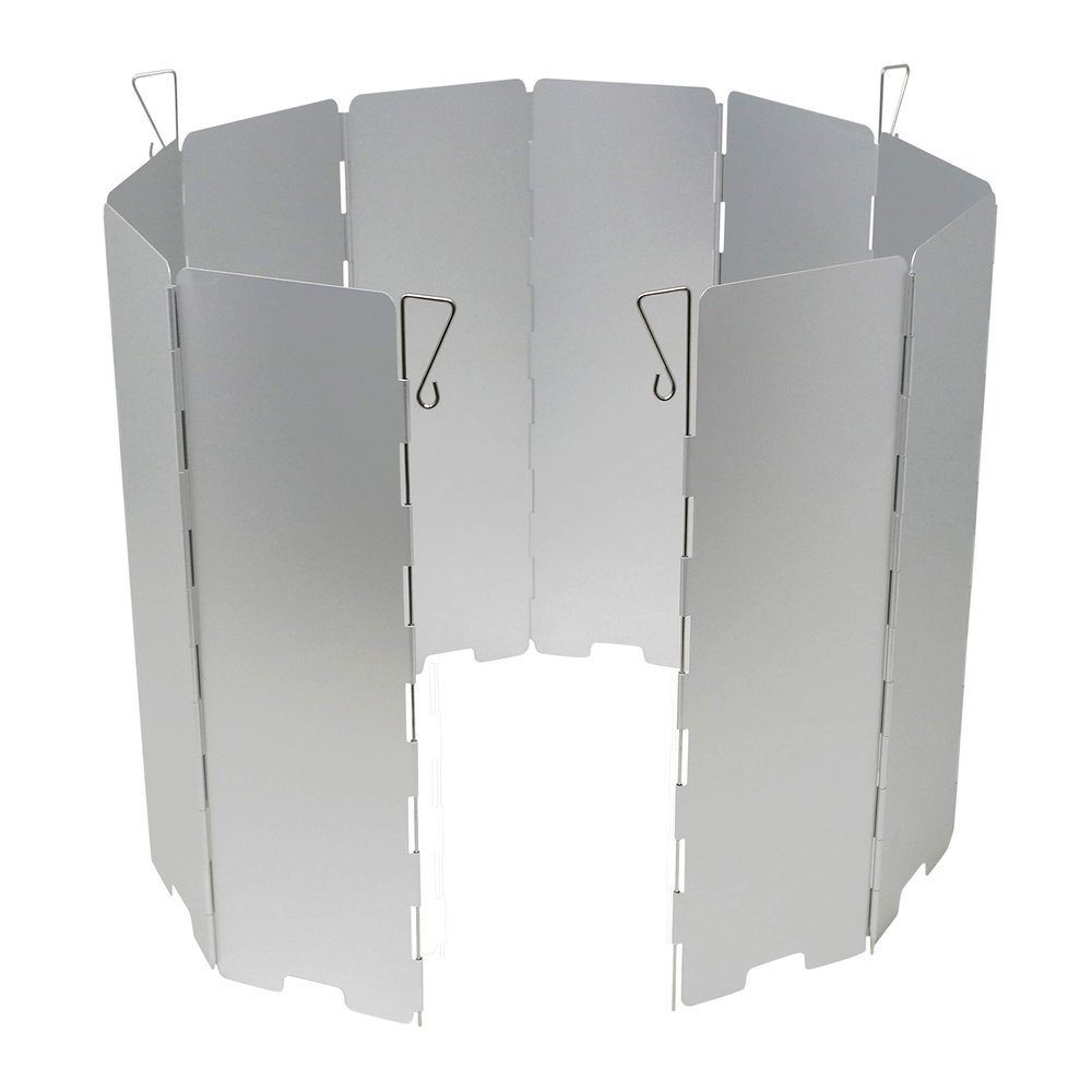 SUNDRY Windscreen, Large, Secures with 4 Pegs, Windproof, Windscreen Board, Aluminum, Lightweight, Foldable, 10 Panels