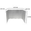 SUNDRY Windscreen, Large, Secures with 4 Pegs, Windproof, Windscreen Board, Aluminum, Lightweight, Foldable, 10 Panels view 4