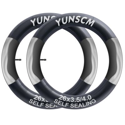 2-PCS 26x4 Self-Sealing Fat Bike Tubes 26 X 4.0 AV32mm Schrader Valve Super Automatic Repair, Puncture Resistant Compatible with 26x3.5/4.0 E-Bike Bicycle Tire Tubes