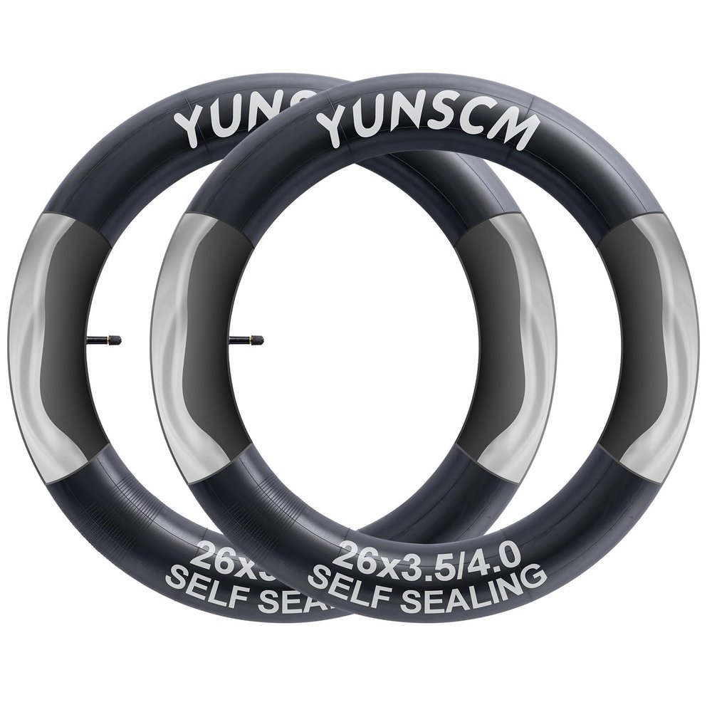 2-PCS 26x4 Self-Sealing Fat Bike Tubes 26 X 4.0 AV32mm Schrader Valve Super Automatic Repair, Puncture Resistant Compatible with 26x3.5/4.0 E-Bike Bicycle Tire Tubes