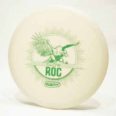 Innova Glow DX ROC Disc Golf Midrange Disc, Glows in The Dark, Pick Color/Weight [Stamp & Exact Color May Vary] White 173-174 Grams