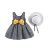Baby Girl Tutu Dress Summer Sleeveless Flower Backless Bowknot Flower Dresses Princess Christening Baptism Birthday Party Sundress Pageant Wedding Dress with Straw Sun Hat Black Plaid 18-24 Months view 1