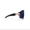 Bertoni Sport Sunglasses Polarized Photochromic Cycling MTB w. Prescription Carrier QUASAR (Black-Pink/Blue Mirror) view 3