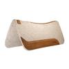 Weaver Equine 33" x 32" Contoured Wool Blend Felt Horse Saddle Pad, Shock Absorbing Western Saddle Pad for Protection, Durable Equine Supplies, Tan view 1