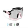 Bertoni Sport Sunglasses Polarized Photochromic Cycling MTB w. Prescription Carrier QUASAR (Black-Pink/Photochromic Polarized) view 1