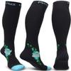 Physix Gear Compression Socks - Best Men & Womens Compression Socks for Circulation, Running, Nurses, Athletic Use Sock Compression, Blood Pressure Socks, Calcetines de, Black/Blue Flower, XXL view 1
