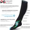 Physix Gear Compression Socks - Best Men & Womens Compression Socks for Circulation, Running, Nurses, Athletic Use Sock Compression, Blood Pressure Socks, Calcetines de, Black/Blue Flower, XXL view 3