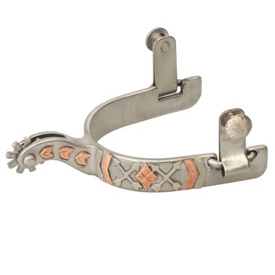 Weaver Leather Ladies' Spur with Arrow Crossing Design, Steel Multi Arrow Crossing