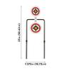 Allen Company EZ Aim Hardrock AR500 Round Spinner Targets & Stand, Rimfire Rounds & Centerfire Pistols, 7.375 W x 23 H inches, White/Red/Black view 2