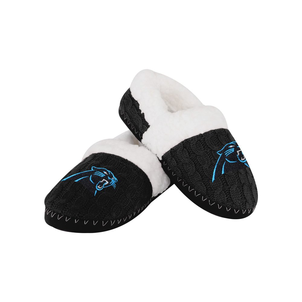 FOCO Carolina Panthers NFL NFL Womens Team Color Moccasin Slipper - M
