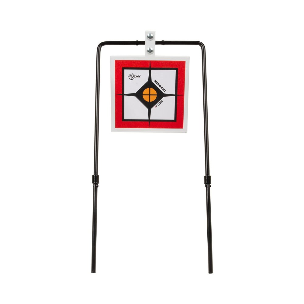 Allen Company EZ-Aim Hardrock AR500 Shooting - Round and Square Metal Spinner Targets,White