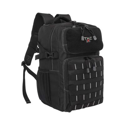 Allen Company Tac-Six Berm Tactical Backpack, Customizable MOLLE Connection System, with Padded Laptop Sleeve, 11 L x 9 W 17 H inches, 1683 cu.in. (27.6 liters), Black, one Size