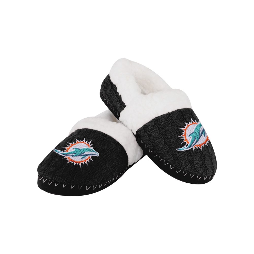 FOCO Miami Dolphins NFL NFL Womens Team Color Moccasin Slipper - XL