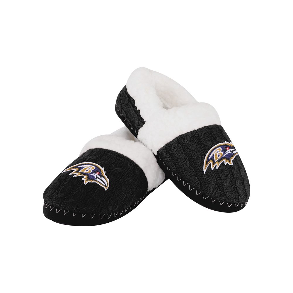 FOCO Baltimore Ravens NFL NFL Womens Team Color Moccasin Slipper - L