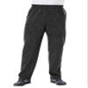 KingSize Men's Big & Tall Fleece Open-Bottom Sweatpants - Tall - 3XL, Black White Heather view 1