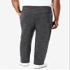 KingSize Men's Big & Tall Fleece Open-Bottom Sweatpants - Tall - 3XL, Black White Heather view 2