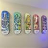 Hella Hangers | Skateboard Deck Hanger | Works with Adhesive Strips | Transparent Floating Hanging Display Mount for Skateboards | Great Gift for Skaters view 3
