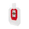 Allen Company EZ Aim Hardrock AR500 IPSC Silhouette Shooting Target, 9" W x 14.875H, White/Red/Black view 1