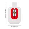 Allen Company EZ Aim Hardrock AR500 IPSC Silhouette Shooting Target, 9" W x 14.875H, White/Red/Black view 2