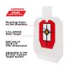 Allen Company EZ Aim Hardrock AR500 IPSC Silhouette Shooting Target, 9" W x 14.875H, White/Red/Black view 3