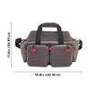 Allen Company Competitor Gun Range Bag - Premium Molded Design - Lockable - Included Internal Tote, Choke Tube Loops, and Fold-Up Gun Mat - 16.6" L x 9" W x 11.8" H - Gray view 2