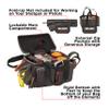 Allen Company Competitor Gun Range Bag - Premium Molded Design - Lockable - Included Internal Tote, Choke Tube Loops, and Fold-Up Gun Mat - 16.6" L x 9" W x 11.8" H - Gray view 3