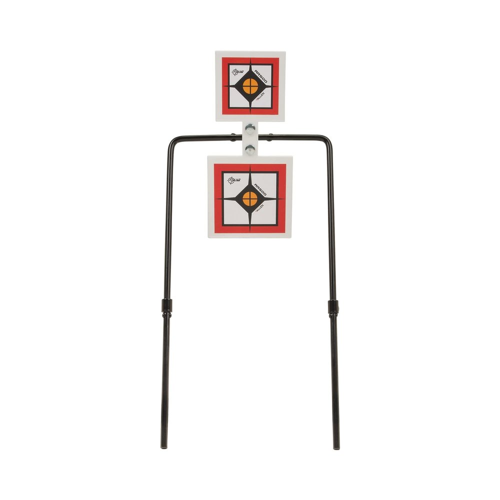 Allen Company EZ-Aim Hardrock AR500 Square Spinner Targets & Stand, Rimfire Rounds & Centerfire Pistols, 9.5 W x 22.75 H inches, White/Red/Black, one Size (Targets & THROWERS_Metal)