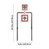 Allen Company EZ-Aim Hardrock AR500 Square Spinner Targets & Stand, Rimfire Rounds & Centerfire Pistols, 9.5 W x 22.75 H inches, White/Red/Black, one Size (Targets & THROWERS_Metal) view 2
