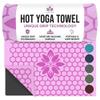 Clever Yoga Hot Yoga Mat Towel  Non-Slip Grip for Hot Yoga, Sweat Absorbent, Honeycomb Silicone Grip, Stays Flat  Ideal for Pilates, Travel, Washable & Lightweight - Lilac view 1