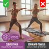 Clever Yoga Hot Yoga Mat Towel  Non-Slip Grip for Hot Yoga, Sweat Absorbent, Honeycomb Silicone Grip, Stays Flat  Ideal for Pilates, Travel, Washable & Lightweight - Lilac view 3