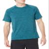Amazon Essentials Men's Slim-Fit Short-Sleeve Quick-Dry UPF 50 Swim Tee, Dark Teal Blue, Small view 1